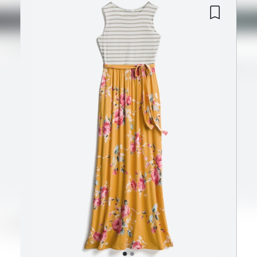 Luq & Co Brooke 2fer knit maxi dress